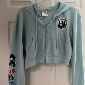 My Hero Academia Hot Topic Cropped Anime Hoodie Size Large